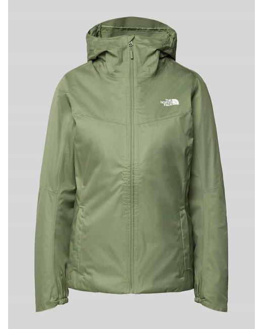 The North Face Green Funktionsjacke mit Label-Detail