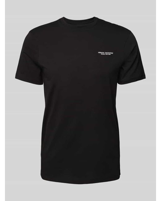 Armani Exchange T-Shirt mit Label-Print in Black für Herren