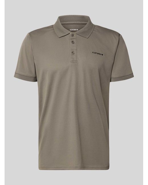 Icepeak Regular Fit Poloshirt Met Logoprint Model 'Bellmont' in het Gray voor heren