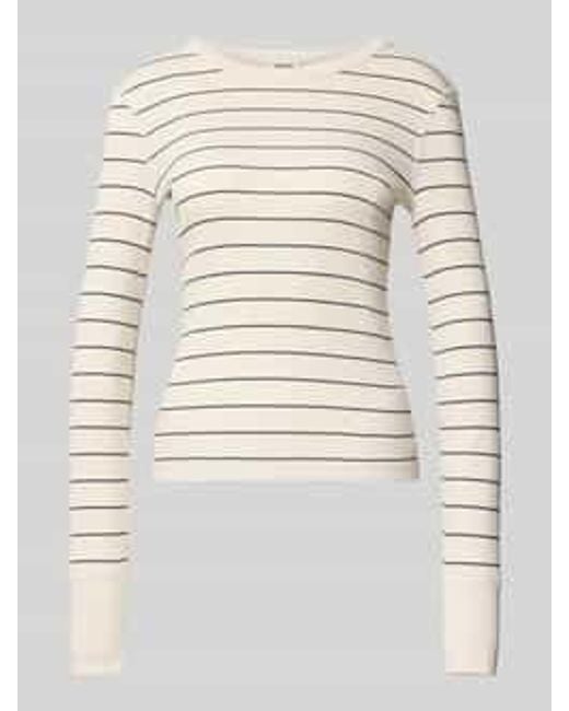 Drykorn Shirt Met Lange Mouwen En Ronde Hals, Model 'Nurit' in het Natural