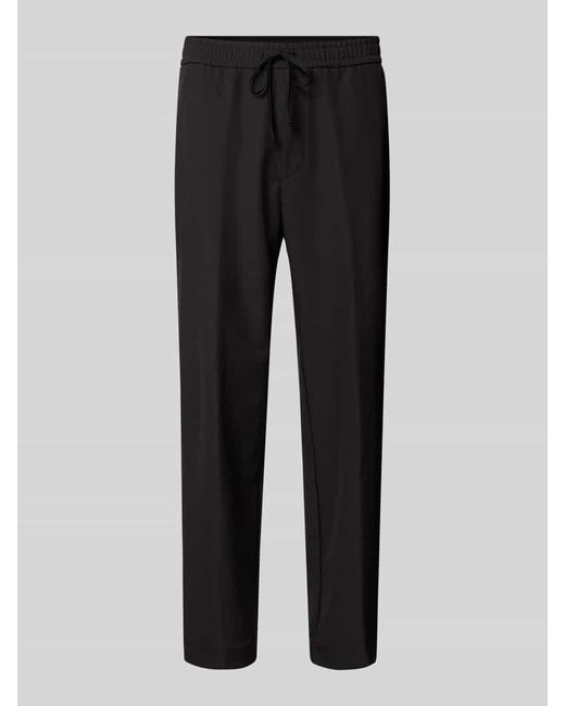 Boss Relaxed Fit Stoffhose mit elastischem Bund Modell 'T_Flex' in Black für Herren