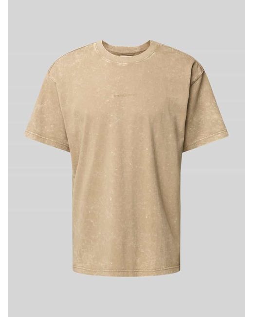 G-Star T-Shirt mit Label-Print in Natural für Herren