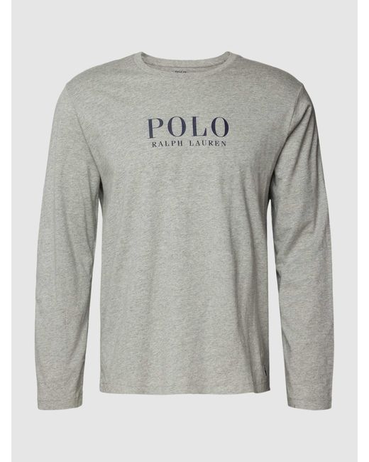 Polo Ralph Lauren Longsleeve mit Label-Print Modell 'LIQUID' in Gray für Herren