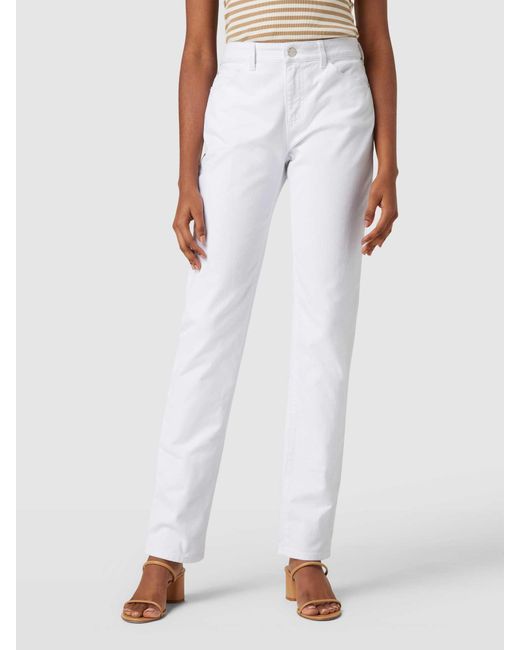 Emporio Armani Slim Fit Jeans mit Knopfverschluss in White für Herren