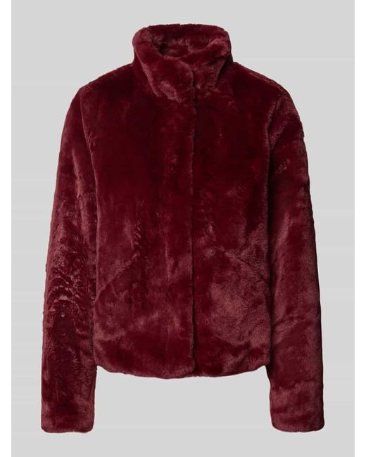 ONLY Red Regular Fit Jacke in Kunstfell-Optik Modell 'NEWVIDA'
