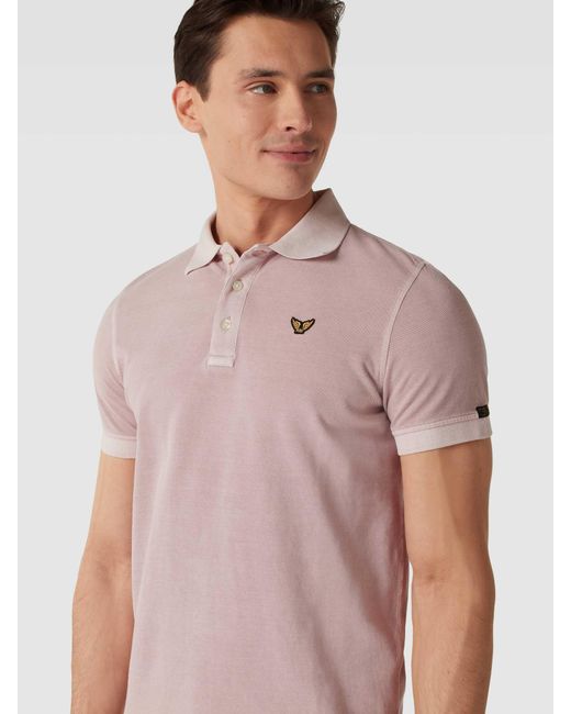 PME LEGEND Poloshirt Met Logostitching in het Pink voor heren