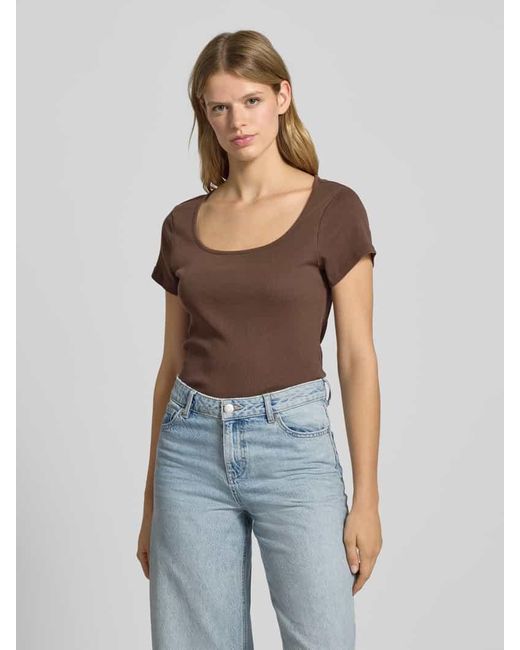 Levi's Brown T-Shirt mit Karree-Ausschnitt