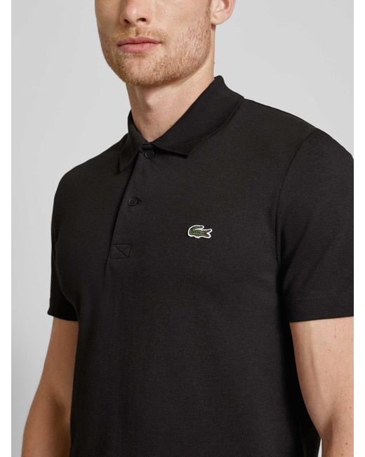 Lacoste Poloshirt mit Label-Detail in Black für Herren