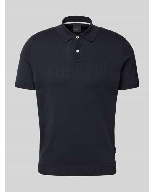 Bugatti Regular Fit Poloshirt aus reiner Baumwolle in Blue für Herren