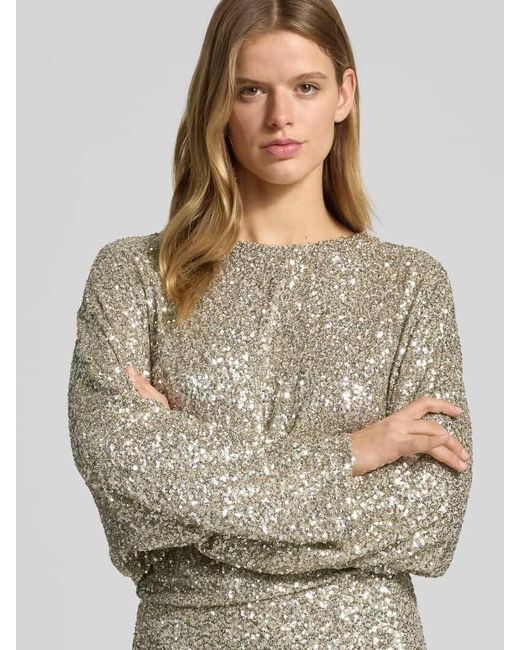 Gina Tricot Natural Minikleid mit Rundhalsausschnitt