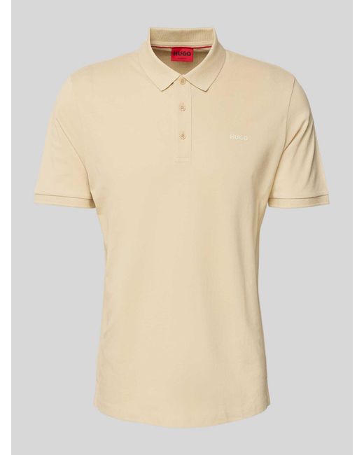 HUGO Poloshirt Met Labelprint in het Natural voor heren