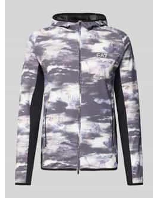 EA7 Sweatjack Met Labelprint in het Gray voor heren