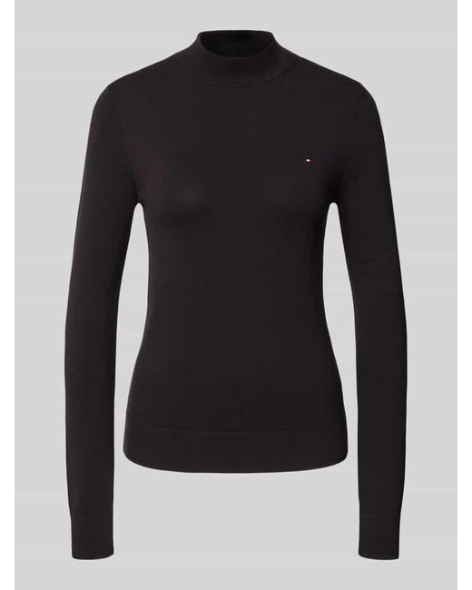 Tommy Hilfiger Black Regular Fit Pullover aus Baumwoll-Mix