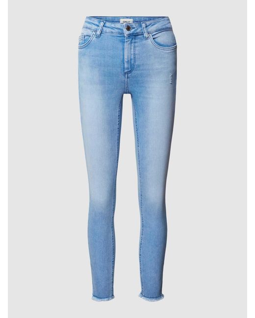 ONLY Slim Fit Jeans Met Labeldetails in het Blue voor heren