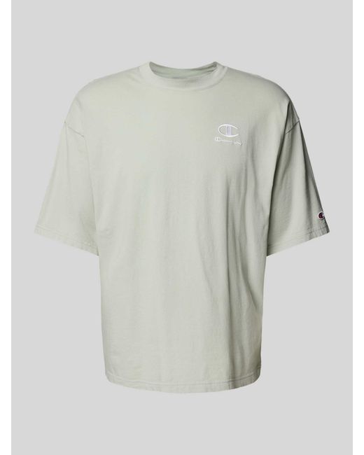 Champion Relaxed Fit T-Shirt Met Labelstitching in het Gray voor heren