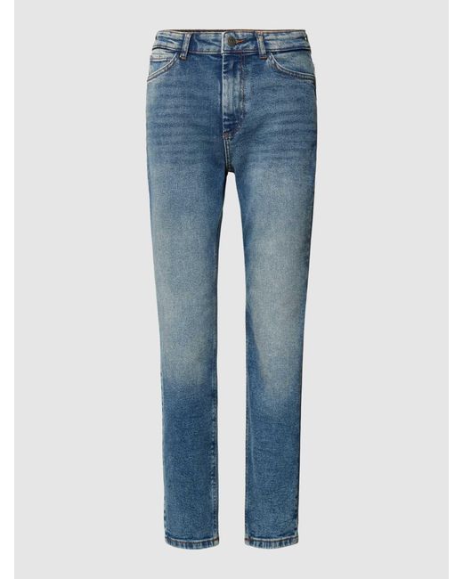 Noisy May Blue Straight Leg Jeans im 5-Pocket-Design Modell 'MONI'
