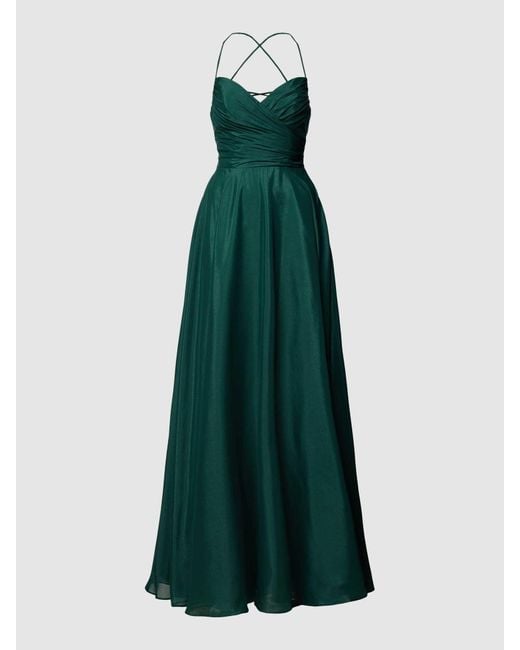 Luxuar Green Abendkleid mit Schnürung auf der Rückseite