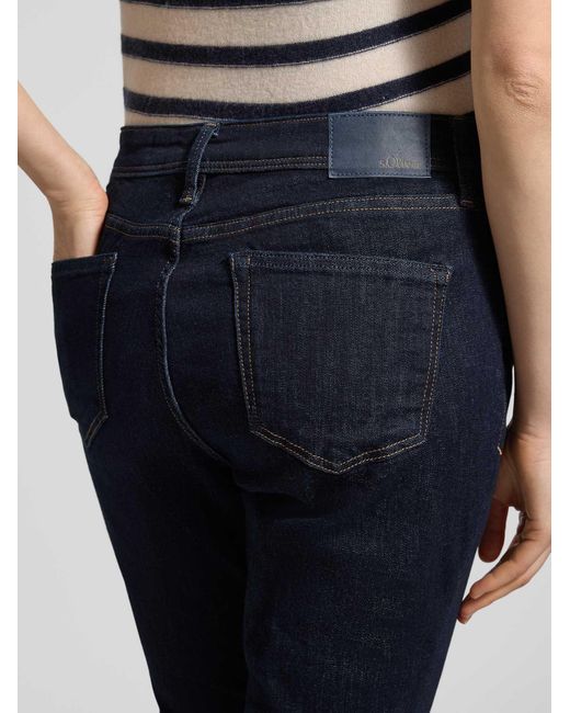 S.oliver Bootcut Jeans Van Katoenmix in het Blue