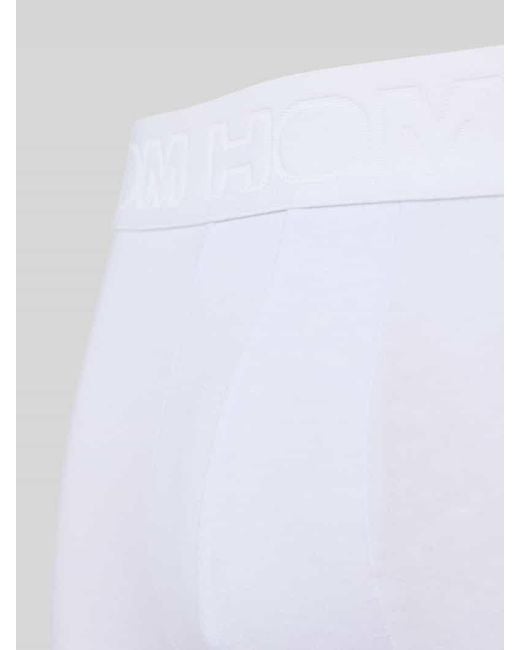 Hom Trunks mit Label-Bund Modell 'Armand' im 3er-Pack in White für Herren
