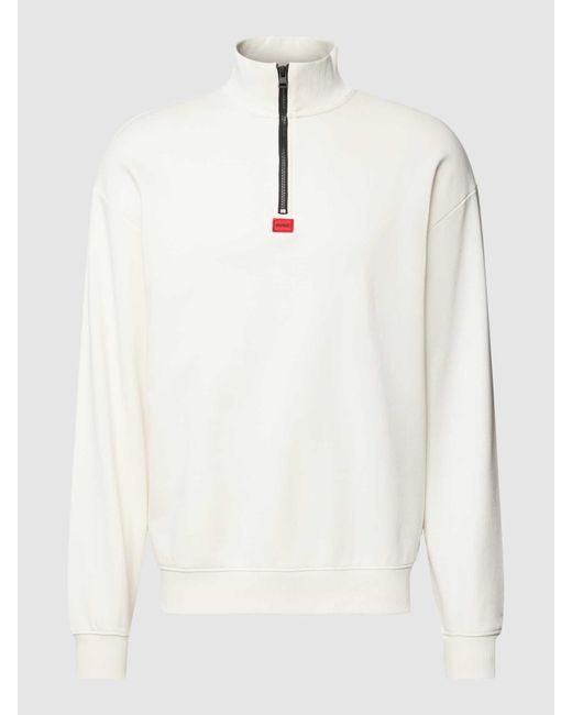 HUGO Sweatshirt Met Labeldetail in het White voor heren