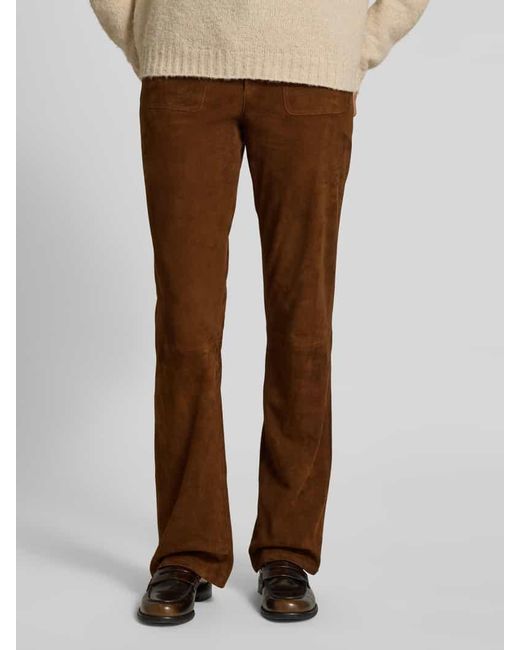 Ba&sh Brown Flared Stoffhose mit Eingrifftaschen
