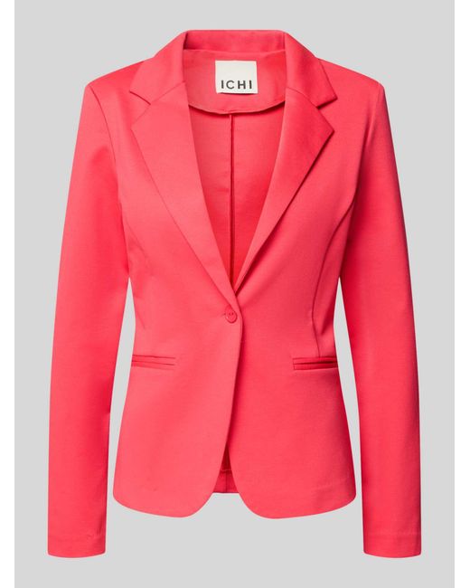 Ichi Regular Fit Blazer Met Viscose Model 'Kate' in het Pink