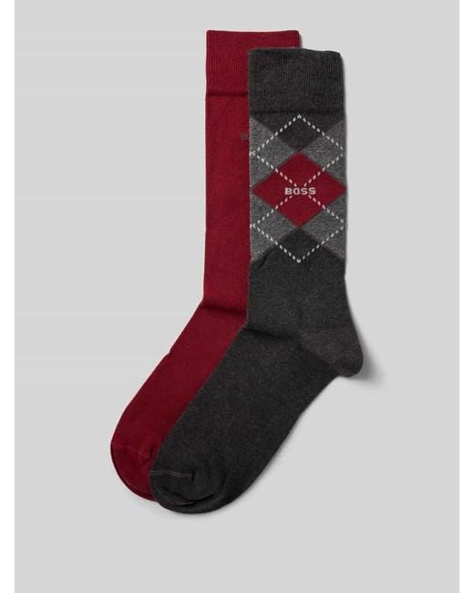 Boss Socken aus Baumwoll-Mix im 2er-Pack in Red für Herren