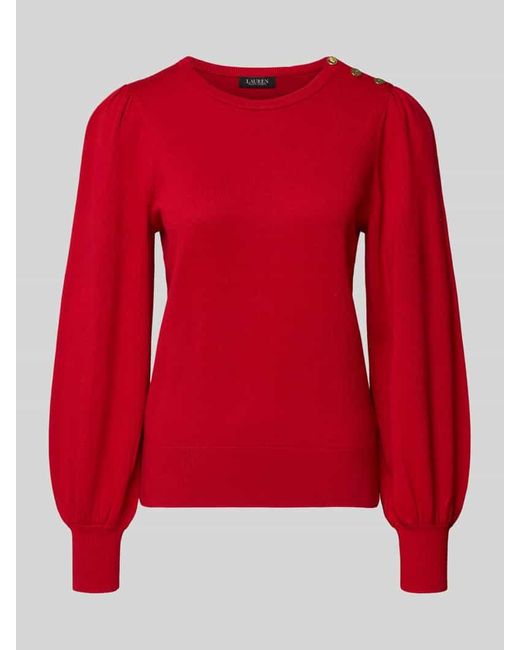 Ralph Lauren Red Strickpullover mit Knöpfen Modell 'DONTREY'