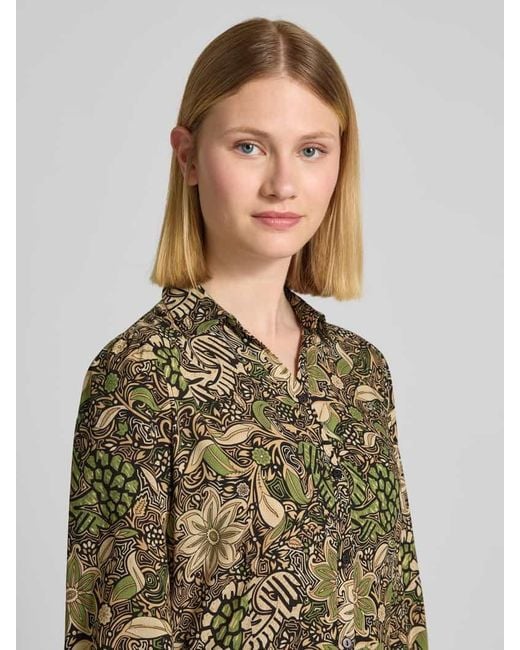 Soya Concept Green Hemdblusenkleid Aus Viskose Mit Knopfleiste