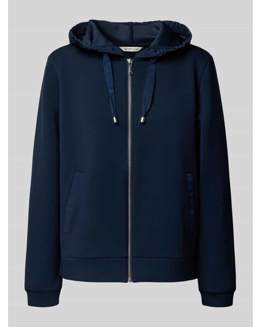Tom Tailor Blue Regular Fit Sweatjacke mit Viskose-Anteil