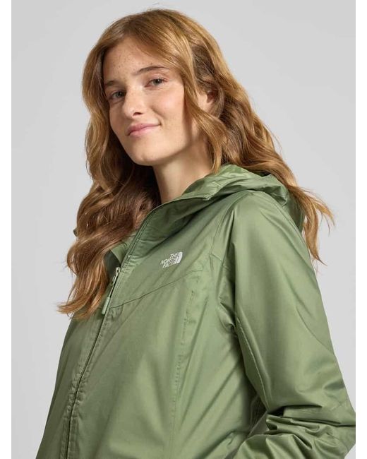 The North Face Green Funktionsjacke mit Label-Detail