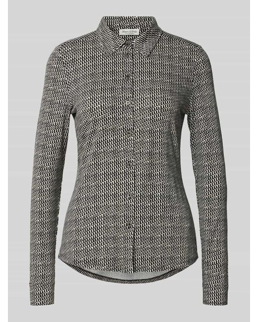 Marc O' Polo Gray Regular Fit Bluse aus Viskose-Mix