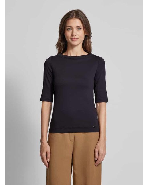 Marc Cain Blue T-Shirt mit U-Boot-Ausschnitt