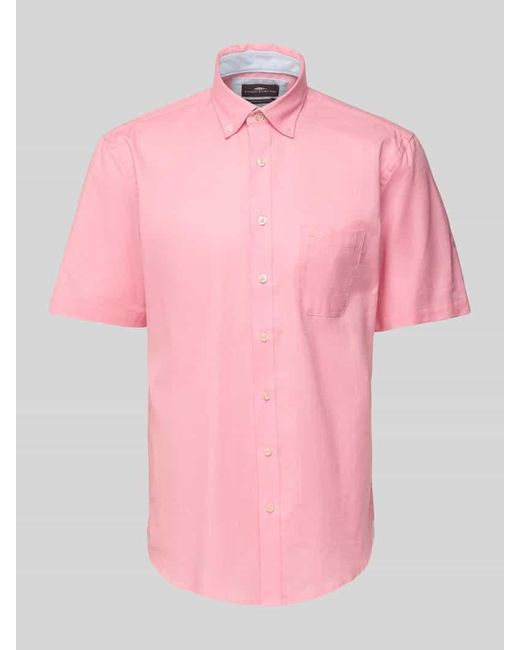 Fynch-Hatton Freizeithemd mit Knopfleiste in Pink für Herren
