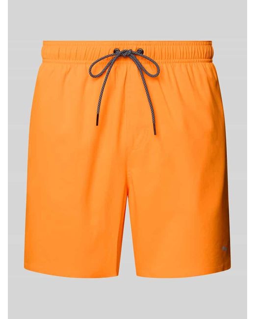 PUMA Regular Fit Badehose mit Reißverschlusstasche in Orange für Herren
