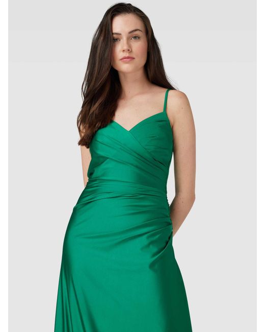 TROYDEN COLLECTION Green Abendkleid mit Taillenpasse