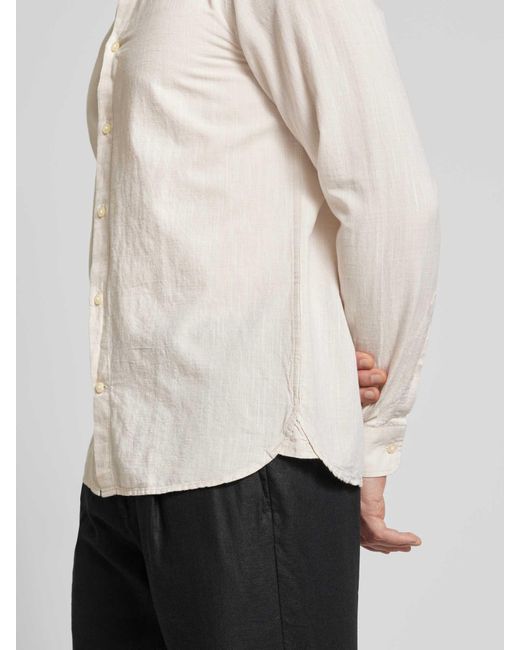 Knowledge Cotton Regular Fit Vrijetijdsoverhemd Met Button-downkraag in het Natural voor heren