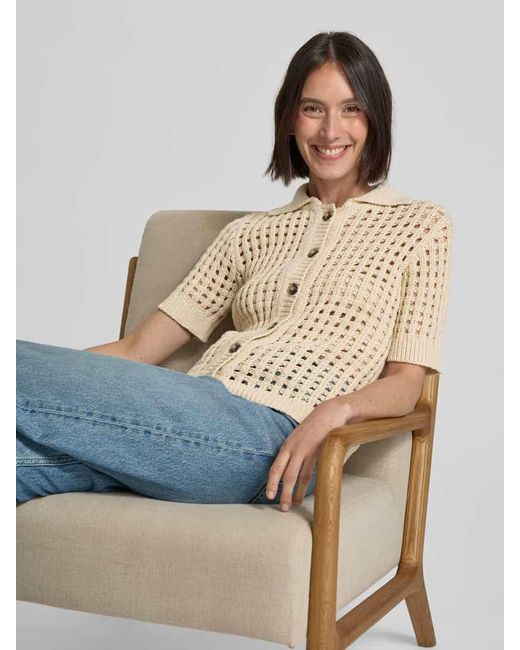 SELECTED Natural Cardigan mit 1/2-Arm Modell 'ELLEN'
