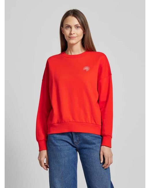 Tom Tailor Red Regular Fit Sweatshirt Aus Reiner Baumwolle
