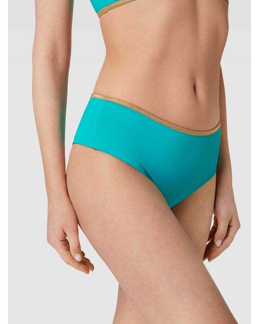 MYMARINI Blue Bikini-Hose mit Label-Detail Modell 'SHINE'