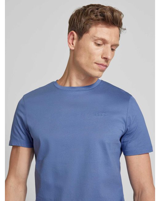 Joop! T-Shirt mit Label-Stitching Modell 'Cosmo' in Blue für Herren