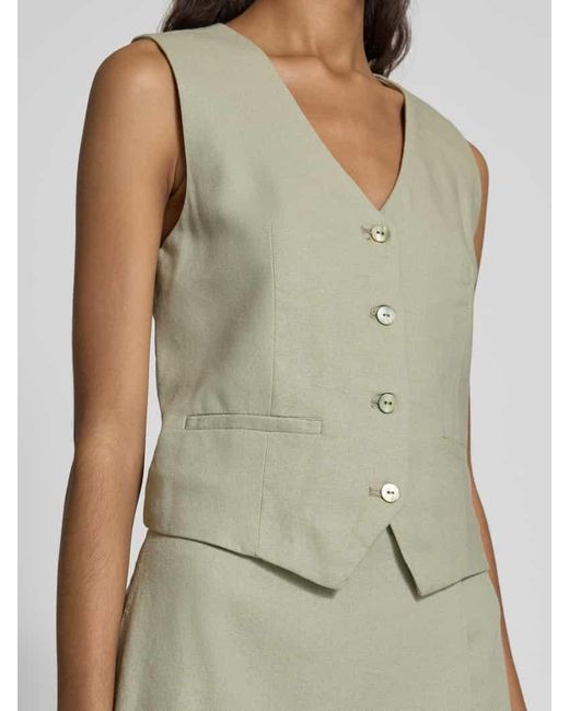 ONLY Green Regular Fit Weste mit Cinch-Bändern Modell 'CARO'
