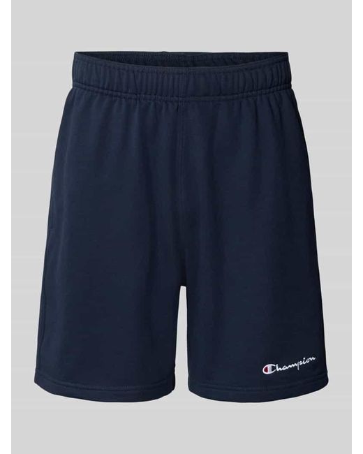 Champion Relaxed Fit Shorts mit Label-Stitching Modell 'ICONS' in Blue für Herren