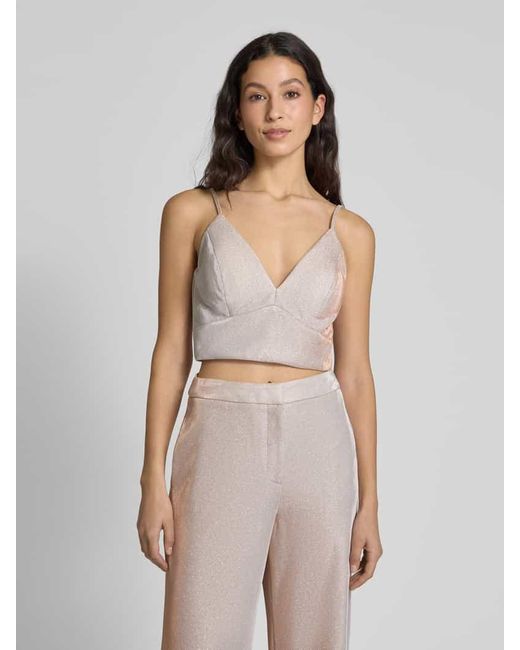 Jake*s Natural Crop Top mit Spaghettiträgern