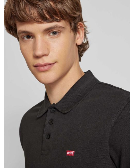 Levi's Poloshirt Met Labelstitching in het Black voor heren