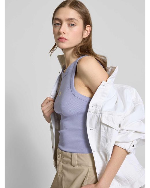Calvin Klein Tanktop Met Labeldetail in het Purple