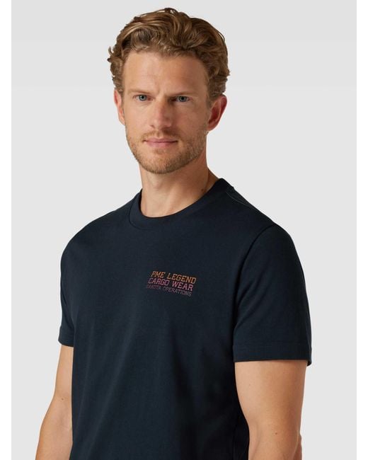 PME LEGEND T-shirt Met Labelprint in het Blue voor heren