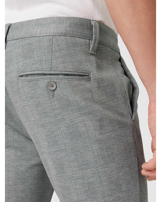 Only & Sons Slim Tapered Stoffhose mit Eingrifftaschen Modell 'MARK' in Gray für Herren