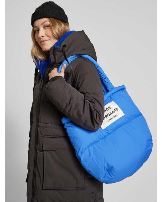 Mads Nørgaard Blue Handtasche Mit Label-Patch