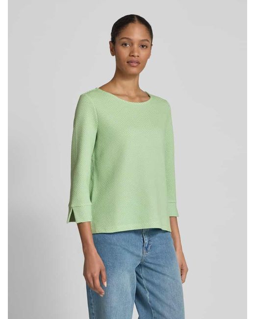 Tom Tailor Green Regular Fit Sweatshirt mit 3/4-Arm